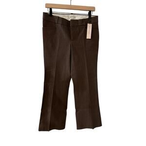 Banana Republic Stretch Petite the Sloan Fit Flare Leg Brown Pants 6 Petite NWT